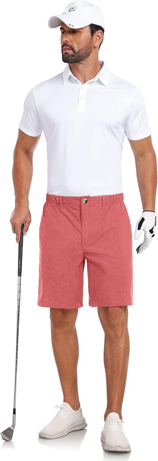 Little Donkey Andy Men's Bermuda 9 Inch Lightweight Quick Dry Stretch Shorts Golf Hiking Travel