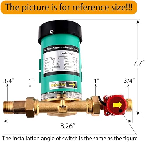 Miniatura 10 de 115V60HZ 120W 34 pulgadas Outlet Home Bomba de presión de agua automática Bomba de refuerzo de ducha con interruptor de flujo de agua para toda la