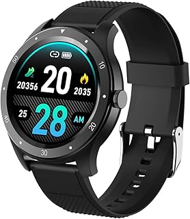 Powcan Smart Watch Unisex Fitness Tracker Touch Screen Smartwatch Waterproof Fitness Watch Activity Tracker with Heart Rate Blood Pressure Sleep Monitor Pedometer Message Call Reminder for iOS Android