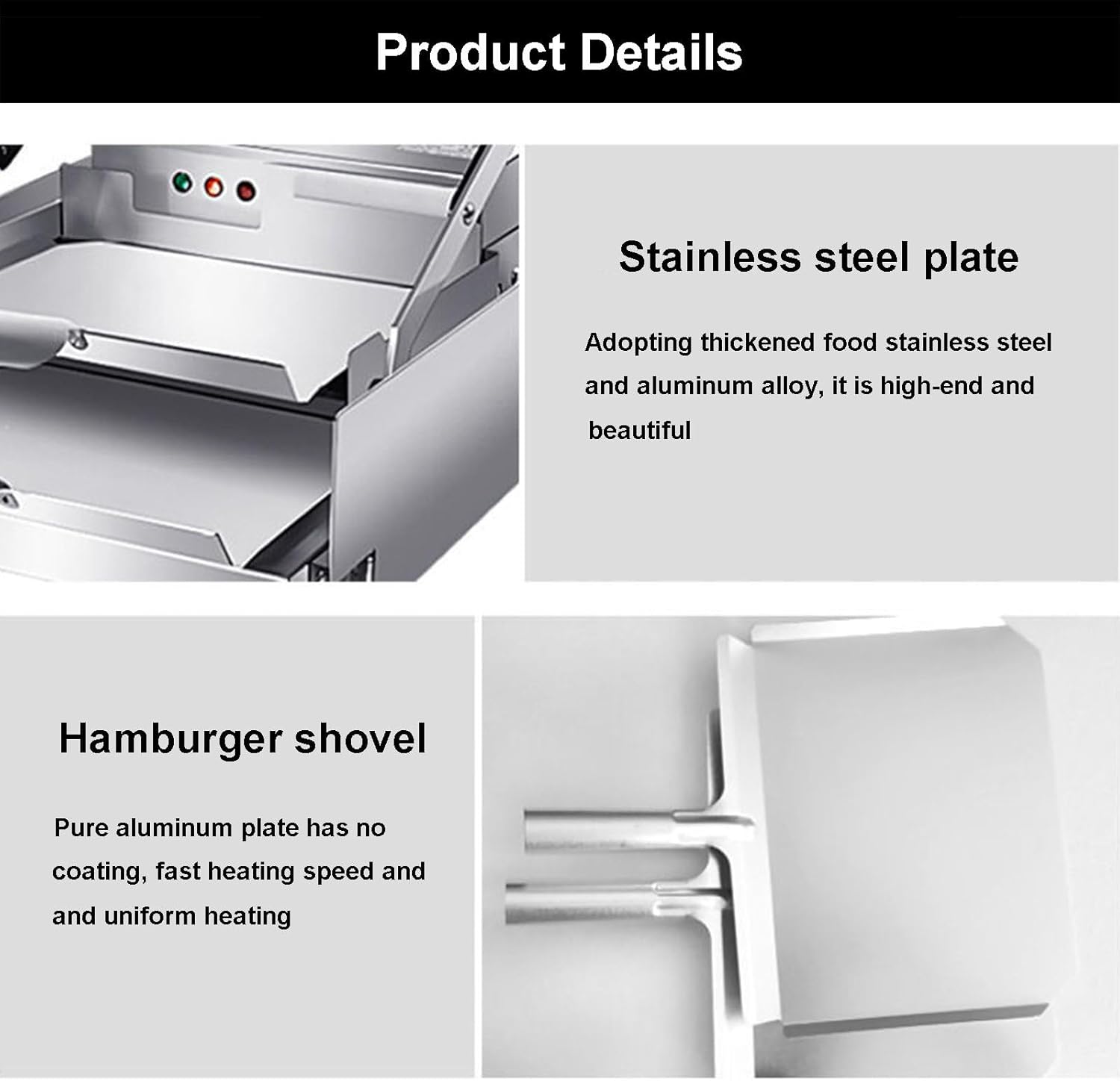 Grilled Hamburger Bread Machine, Non-Stick Pan Heat-Up Machine Vertical Bread Oven with Timer & Thermostat, 0.8KW Double-Layer Baking
