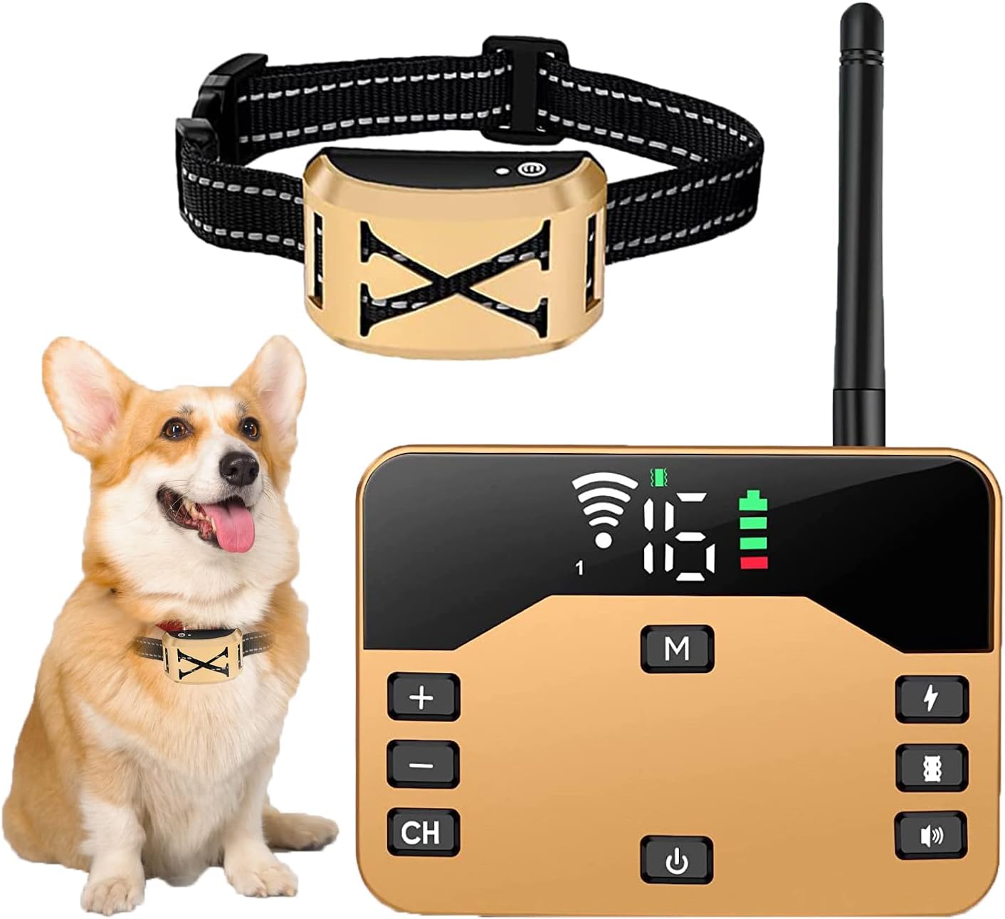 2 in 1 Wireless Dog Fence Electric Pet Containment System Remote Boundary Container with Waterproof Rechargeable Training Collar Adjustable Range Harmless For Small/Medium/Large Dogs,for3dogs