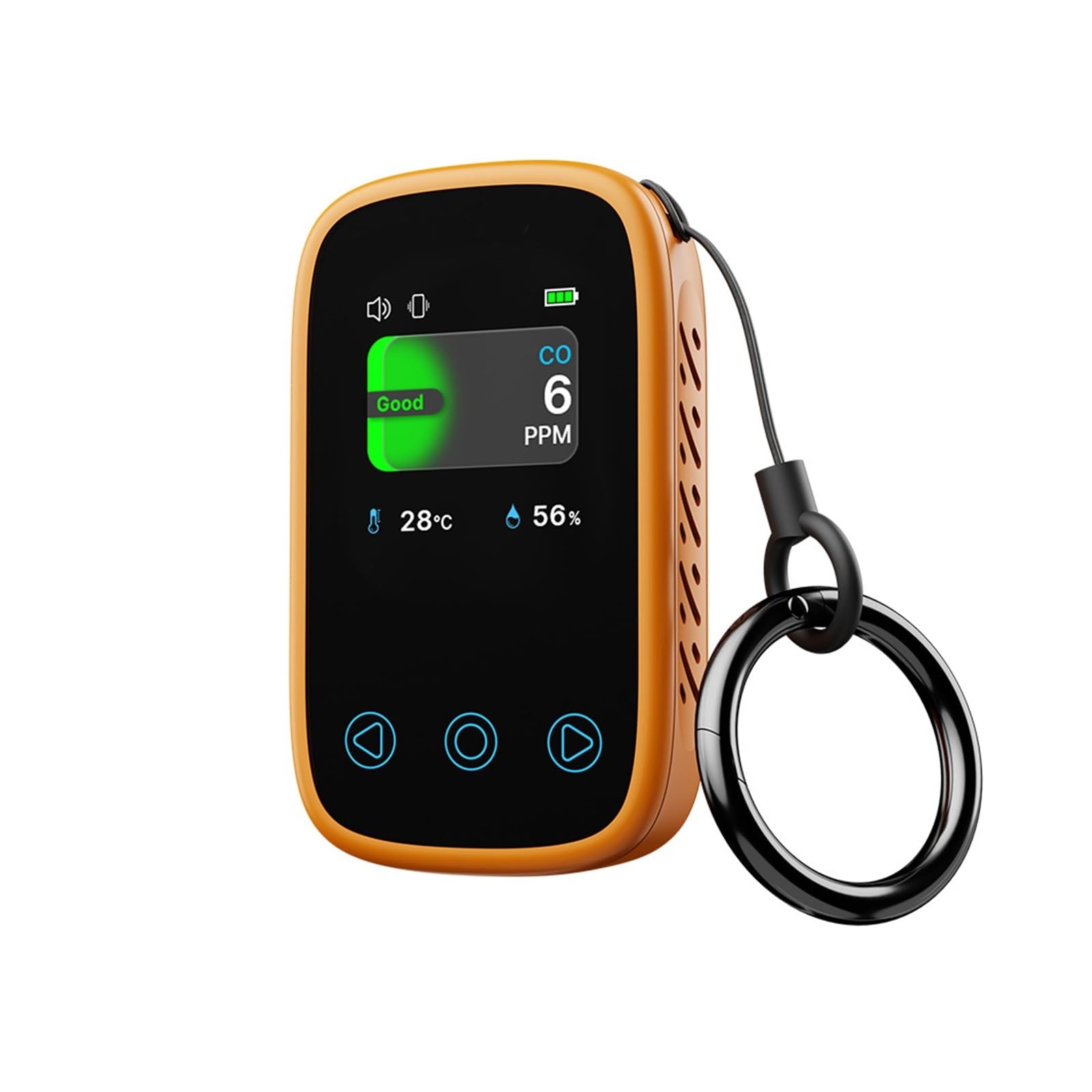 Detector de Gas, Medidor de CO2, temperatura, humedad, sensor de pantalla LCD, detector de monóxido de carbono con alarma de voz(CO Detector Qrange)