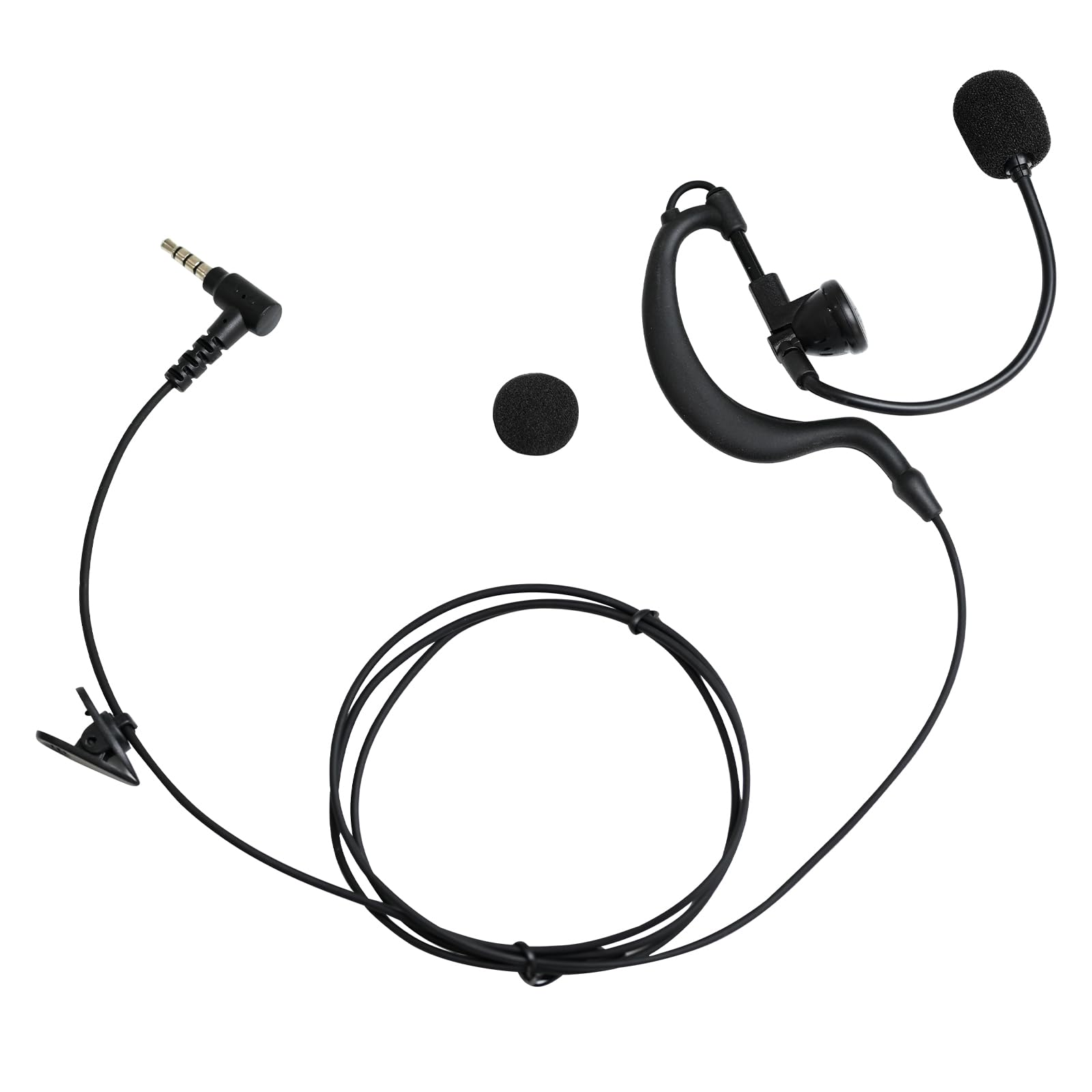 Pdflie V6 V4 on Ear Soccer Referee Communication Headset, 3.5mm Wired, Replacement for Ejeas-v6 Pro Headset, Fbim Earpiece with Mic, 3.5 mm Football