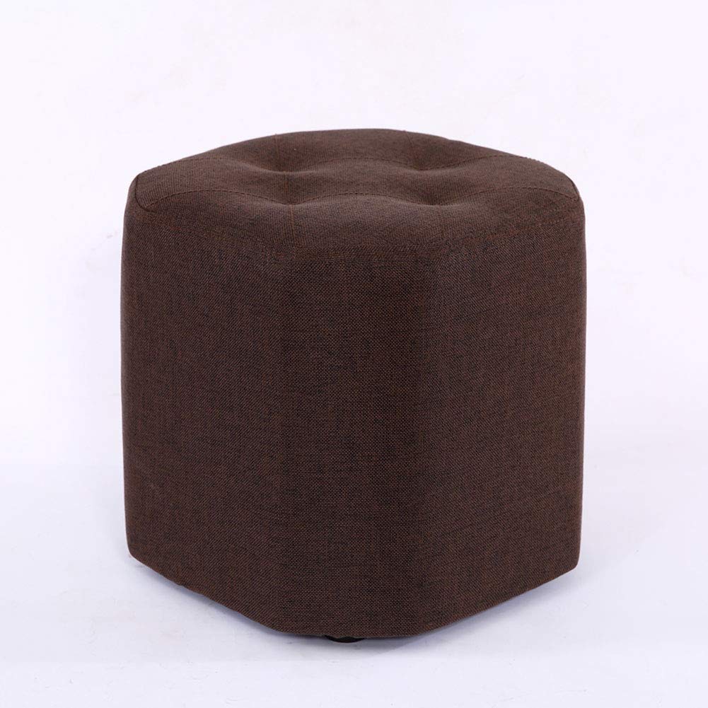 Tabouret à langer bois et repose-pieds en tissu amovible de couloir