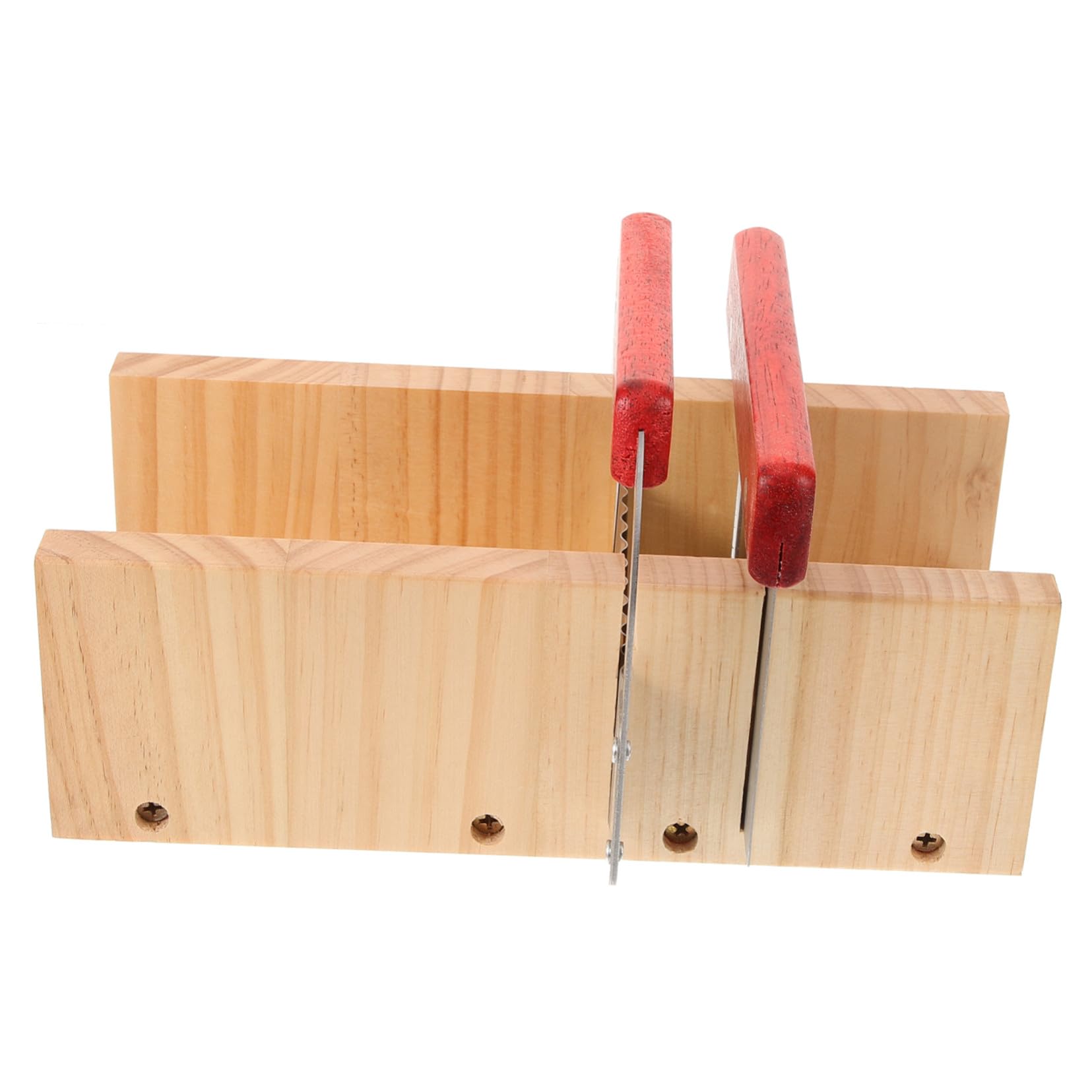 Mipcase Molde Cortador de Jabón de Bricolaje para Hacer Jabón Cortador Doble de Madera de Pino Acero Inoxidable Corte Preciso Uso Manual y Profesional