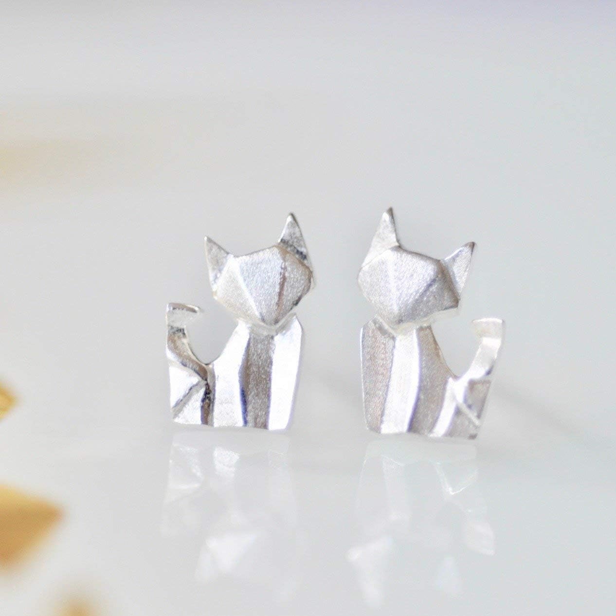 Origami FOX Necklace in Sterling Silver with 18 Inch Chain - Image 8