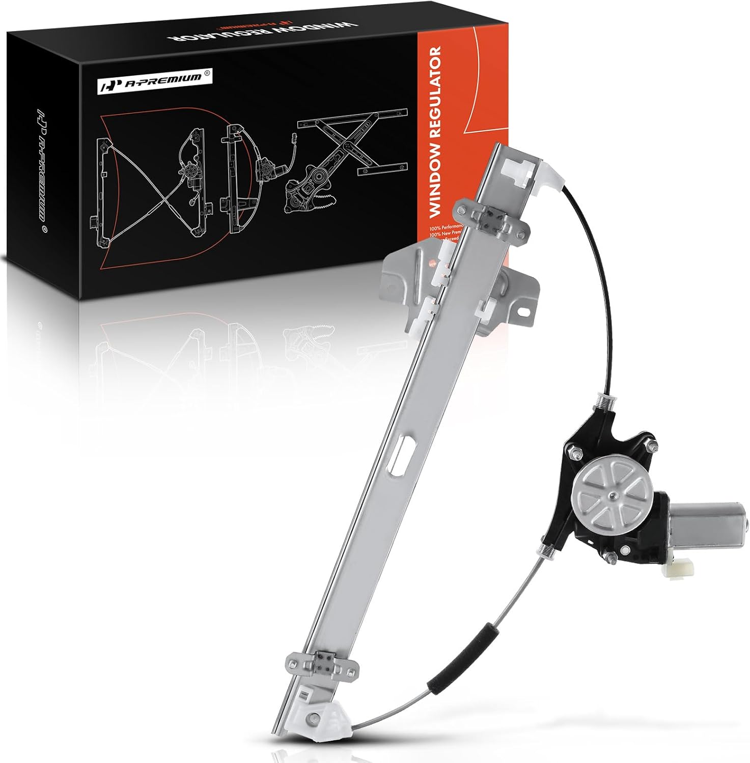 A-Premium Electric Power Window Regulator with Motor Replacement for Dodge Attitude(Mexico) Hyundai Accent Kia Rio Rio5 2006-2011 Front Passenger Side