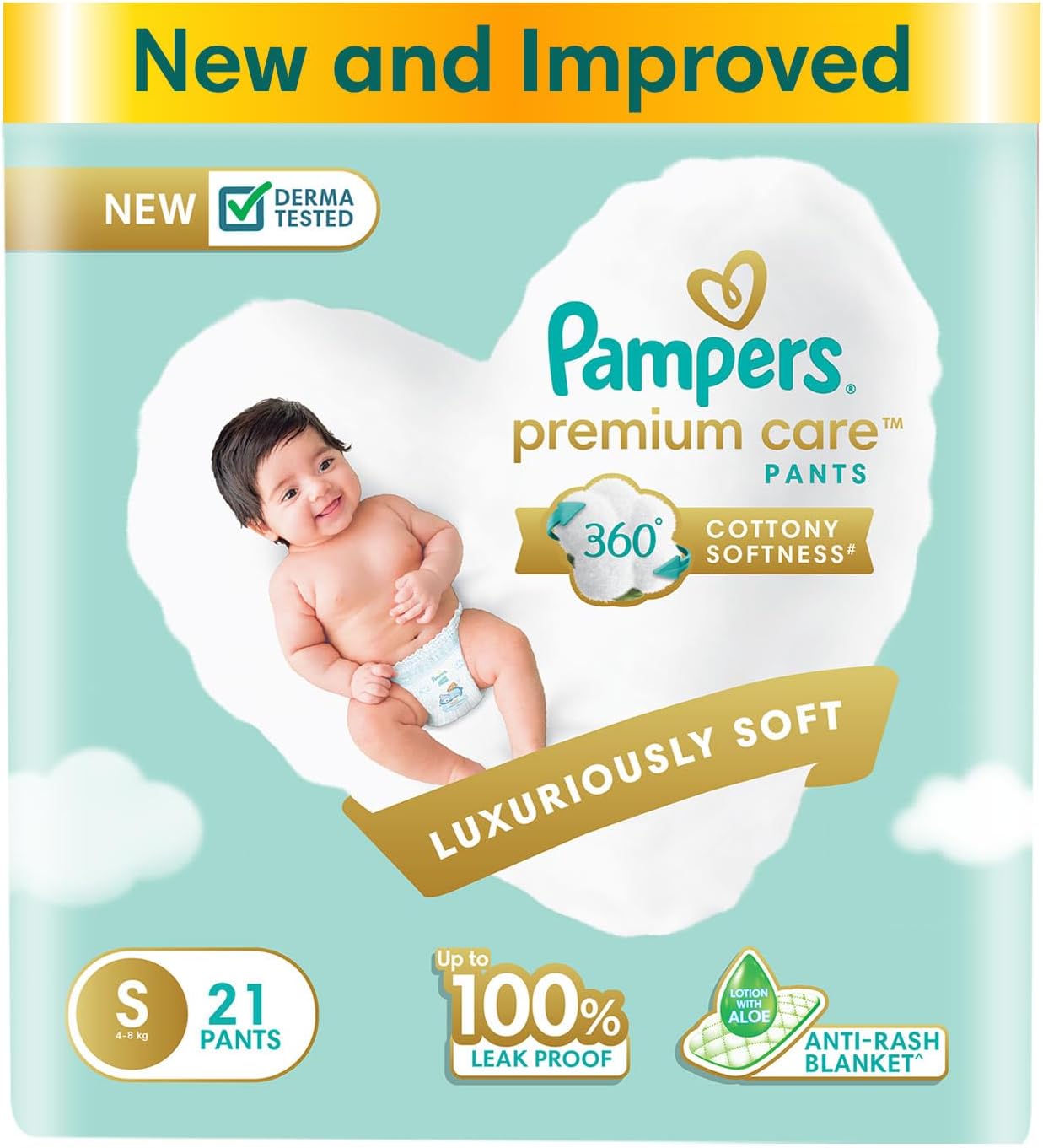 Buy Pampers Premium Care Pant Style Baby Diapers, Small (S), 21 Count