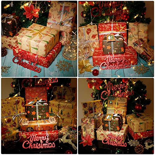 Carta da Regalo Natalizia, Taumie 8 Fogli Carta da...