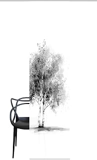 Schiebegardine Tree, Seidenoptik,Blickdicht, 245x60 cm, Farbe:grau, Größe:245 x 60 cm, Anzahl:1x