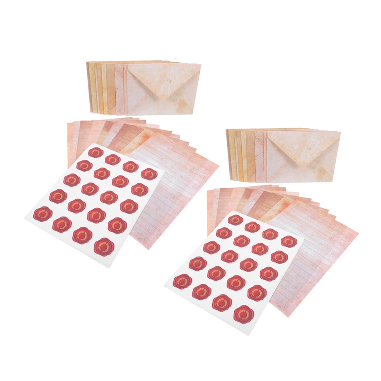 HOMSFOU 100sätze Vintage-briefpapier-set mit Umschlägen Antikes Schreibpapier für Handgeschriebene Briefe Grußkarten und Persönliche Notizen Liniertes Papier mit Optimaler Tintentrocknung