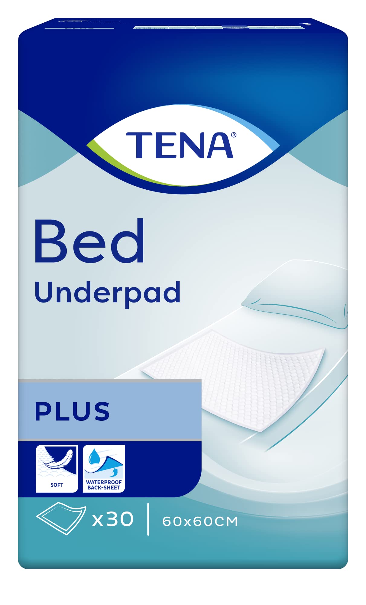 Tena Bed Plus 60x60cm Bulk Buy 4 x Packs of 30 sheets by SCA