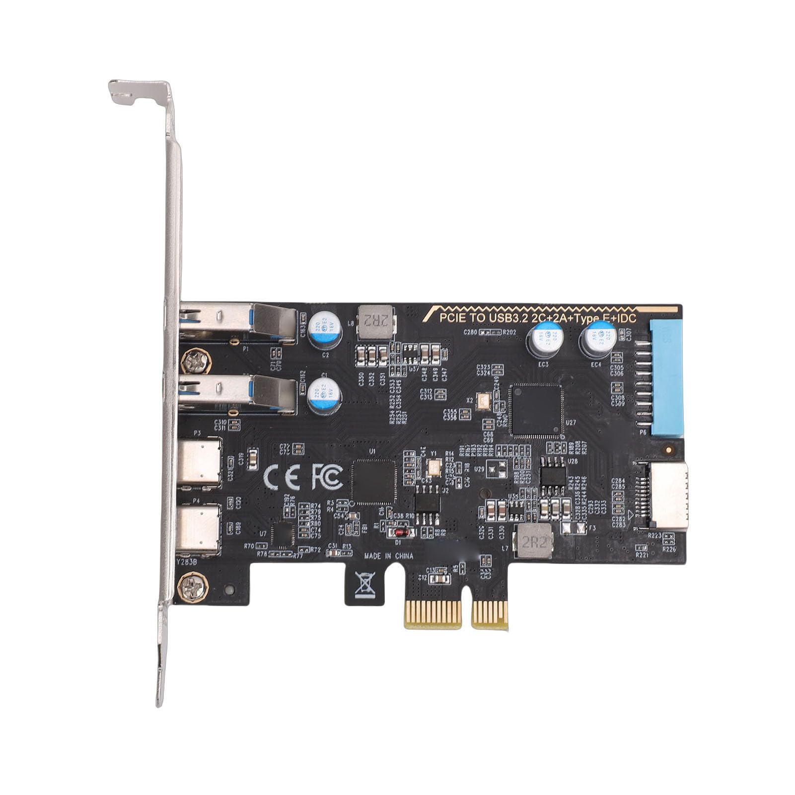 GOWENIC Scheda di Espansione PCIe USB 3.0 con 2 Porte Type C per PC Desktop