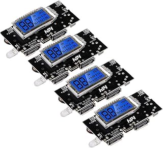 Caricabatterie Modulo Protezione Ricarica 18650 Dual USB Mobile Power Boost Display digitale 4pcs Caricabatterie Modulo Protezione Ricarica 18650 Dual USB Mobile Power Boost Display digitale 4pcs