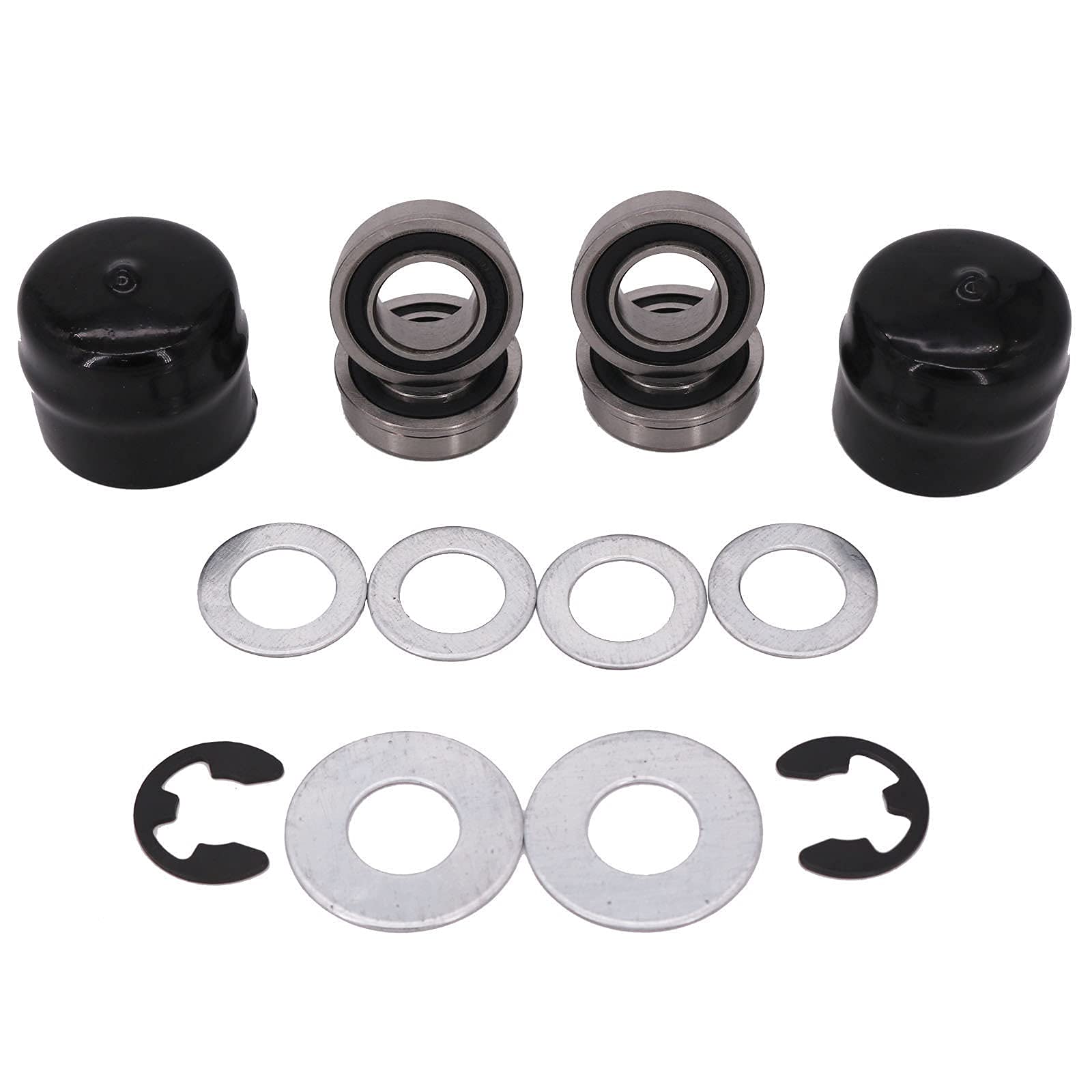 DVPARTS Vorderradlagerbuchse auf Lagerumrüstsatz 532124959 124959 für Husqvarna, AYP, Poulan, Jonsered, Craftsman