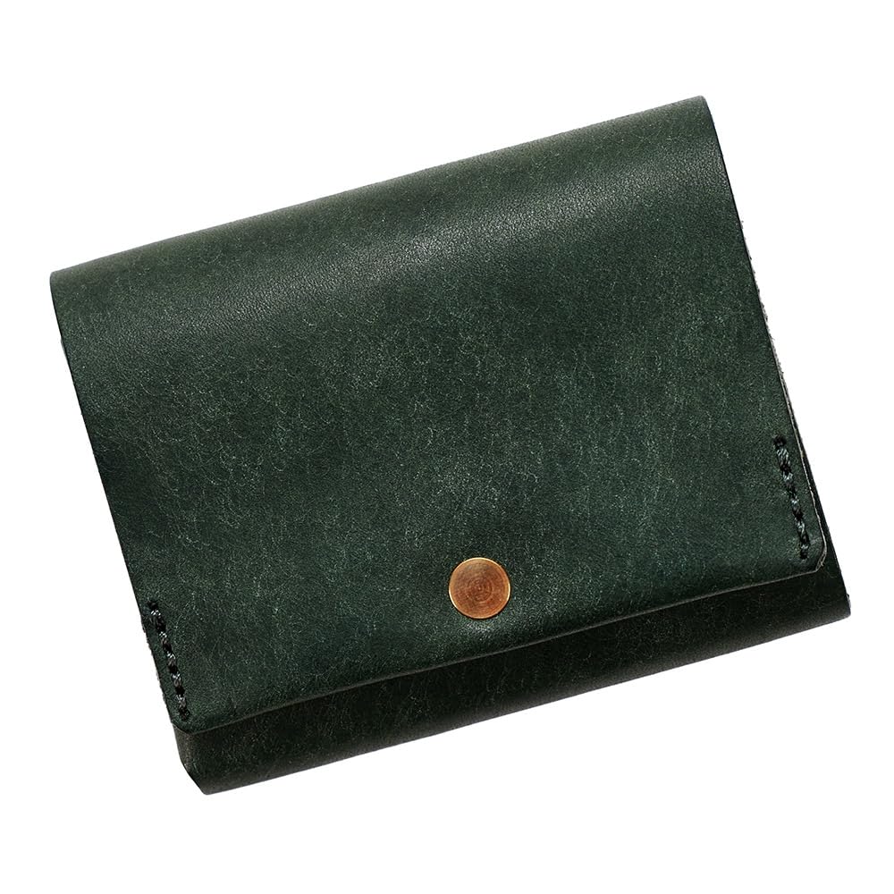 affa "Luprier" Mini Wallet, Trifold Wallet, Compact Wallet, Small Wallet, Thin, Men's, Women's, Genuine Leather, Leather, green