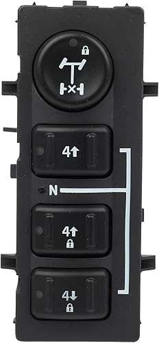 CCIYU Interruptor selector de caja de transferencia 4X4 compatible con Hummer H2 2003-2007 | Reemplaza 19259310, interruptor del controlador de rueda