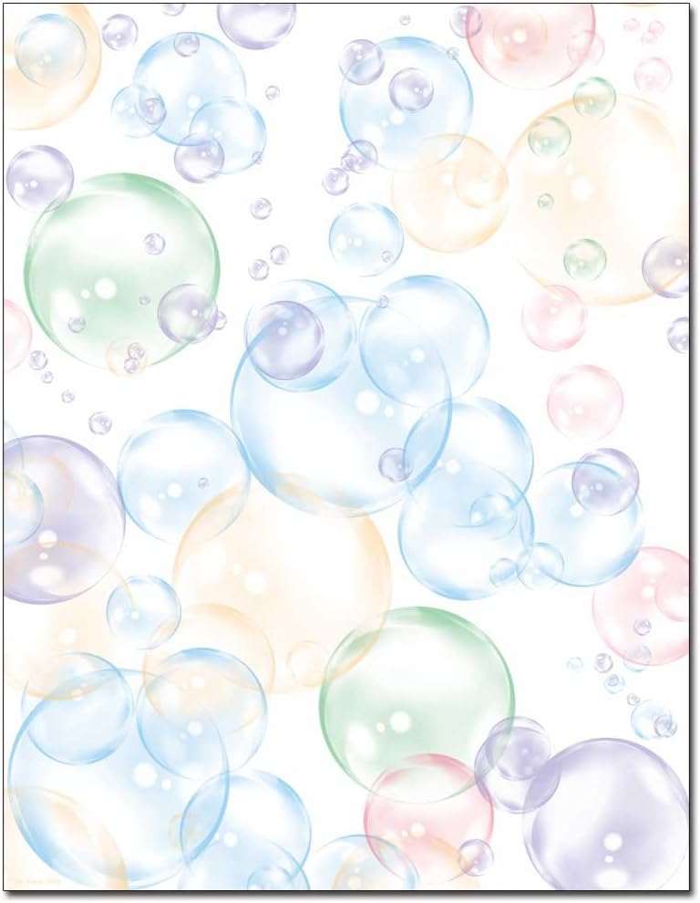Floating Bubbles Letterhead Laser & Inkjet Printer Paper, 100 pack