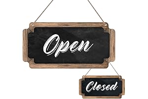 WaaHome Open Close Sign for Business, Double Sided Open Closed Sign