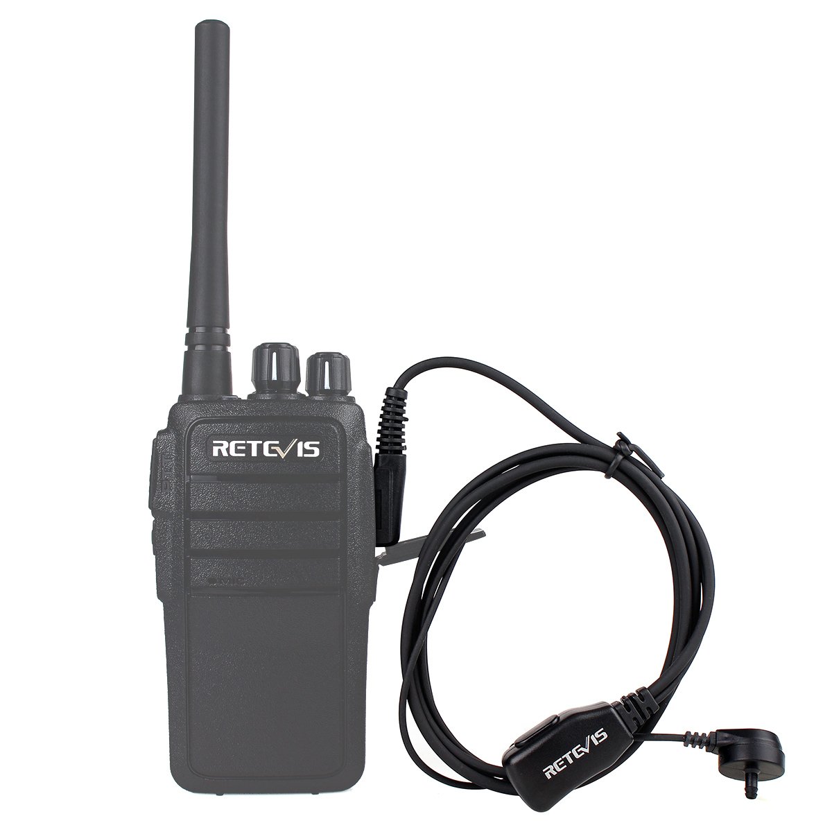 Retevis Funkgerät Headset 2 Pin Kopfhörer mit Schallschlauch Kompatibel mit Baofeng UV 5R 888S Walkie Talkie RT24 RT27 RT617 RT622 Kenwood Nestling Funkgeräte Headset mit Mikrofon (20 STK)