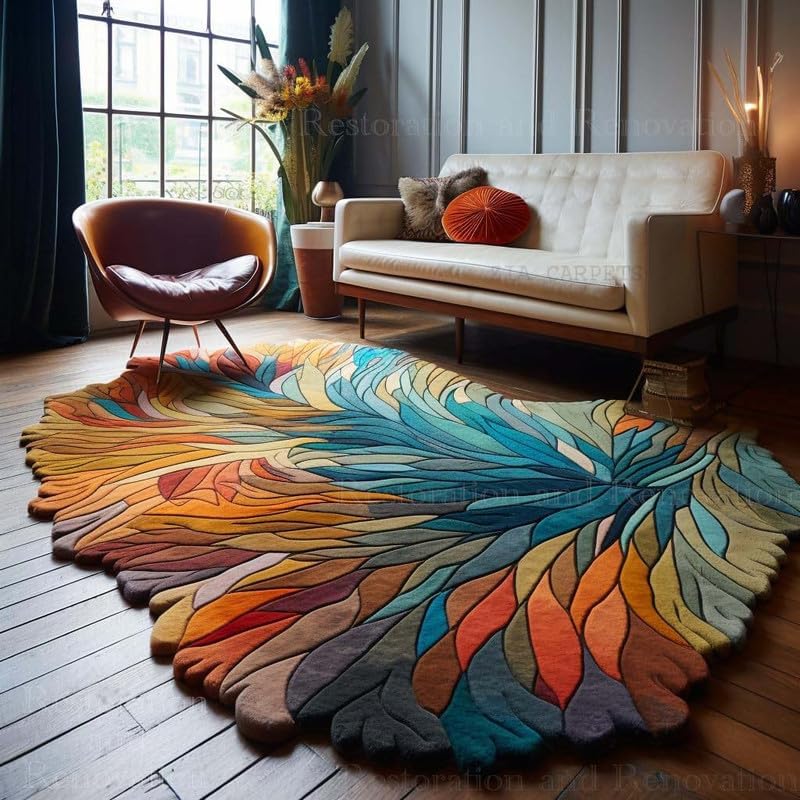 Image of zia carpets Hand Tufted Woollen Modern Collection Bedroom & Living Room Carpet Size 6 X 6 Feet