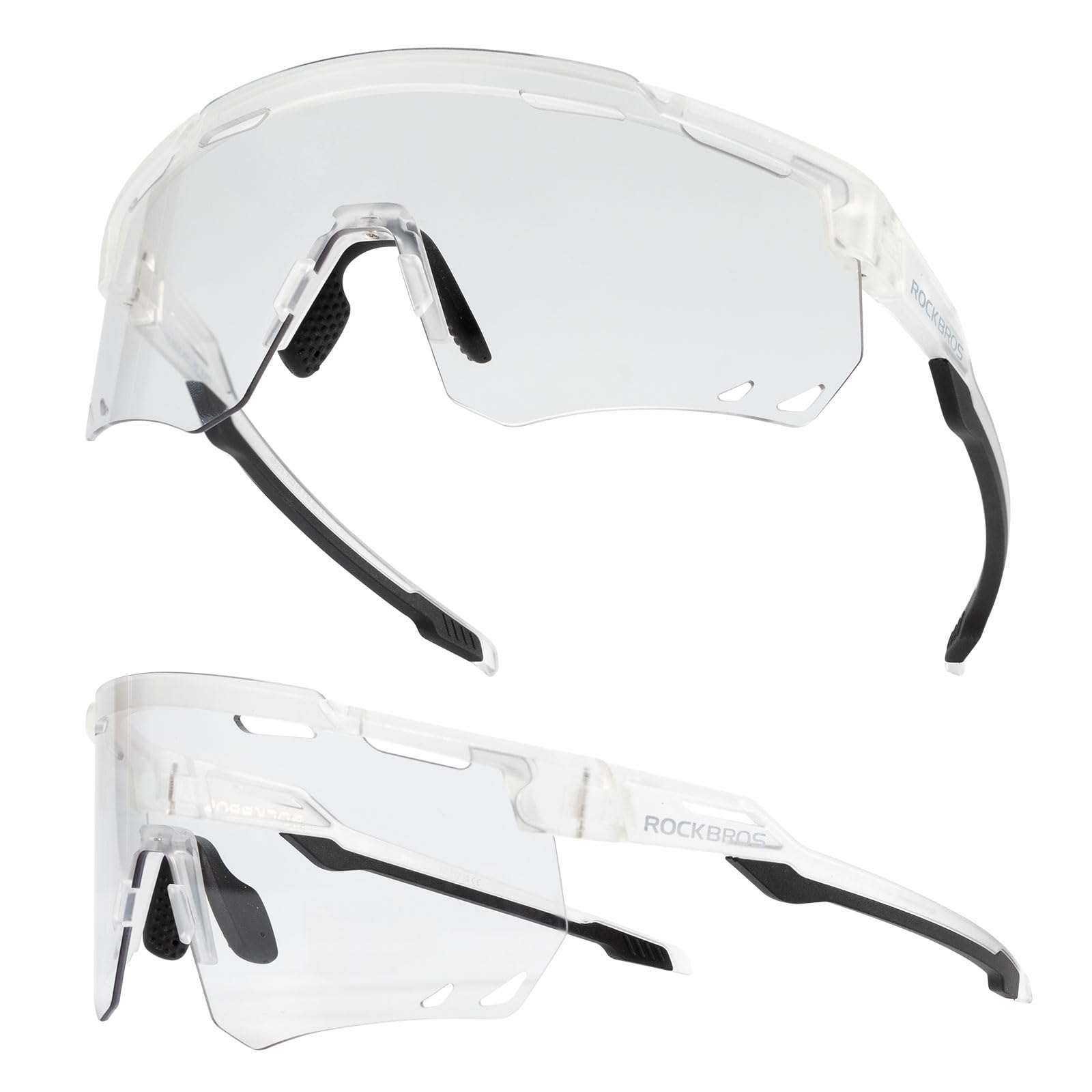 ROCKBROS Selbsttönende Photochromatische Sonnenbrille für Damen und Herren - UV400 Schutz im Radsport - TR90 Rahmen - Tr