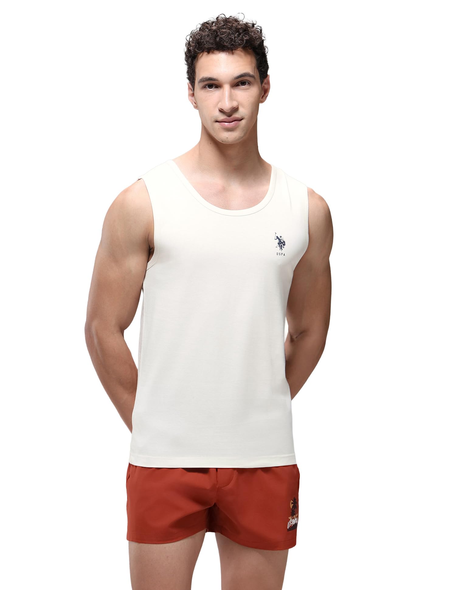 u.s. polo assn. Mens OEV08 Anti Microbial Pure Cotton Vest - Pack of 2-picture-52