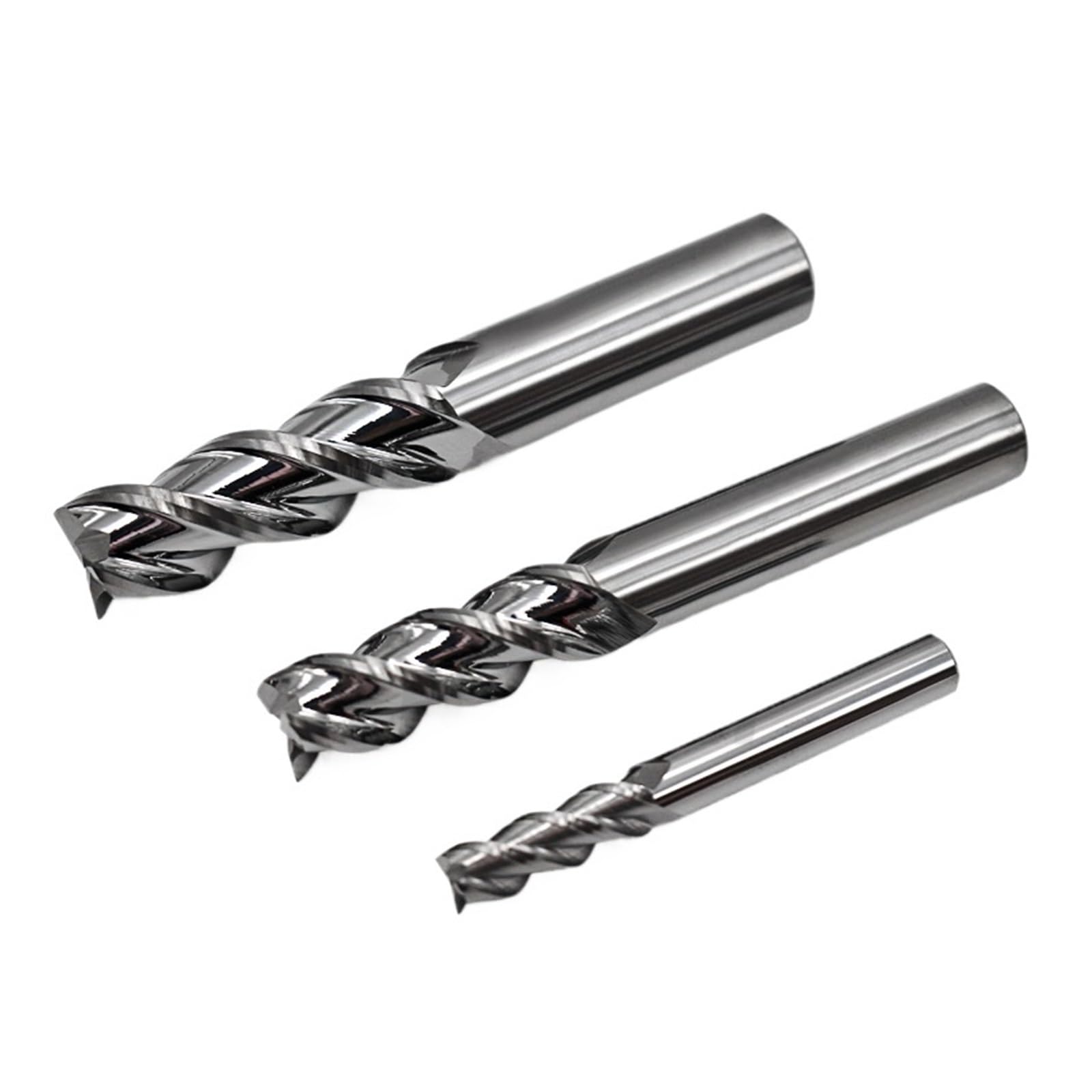 Frezy trzpieniowe Powłoka stopowa do cięcia, narzędzie ze stali wolframowej, obróbka CNC aluminium, Hrc55, 3 frezy trzpieniowe, zestaw narzędzi do cięcia drewna)(10x25Cx10Dx75L)