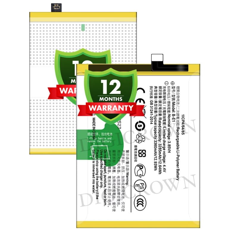 Image of Original B-E1 Battery Compatible for Vivo Y71 (1724, 1801i) - (3360mAh) - 1 Year Warranty