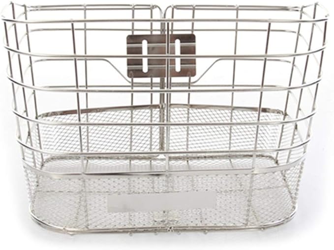 Teerwere Metal Bicycle Rear Basket Front Bike Basket Bicycle Basket with Screws Bike