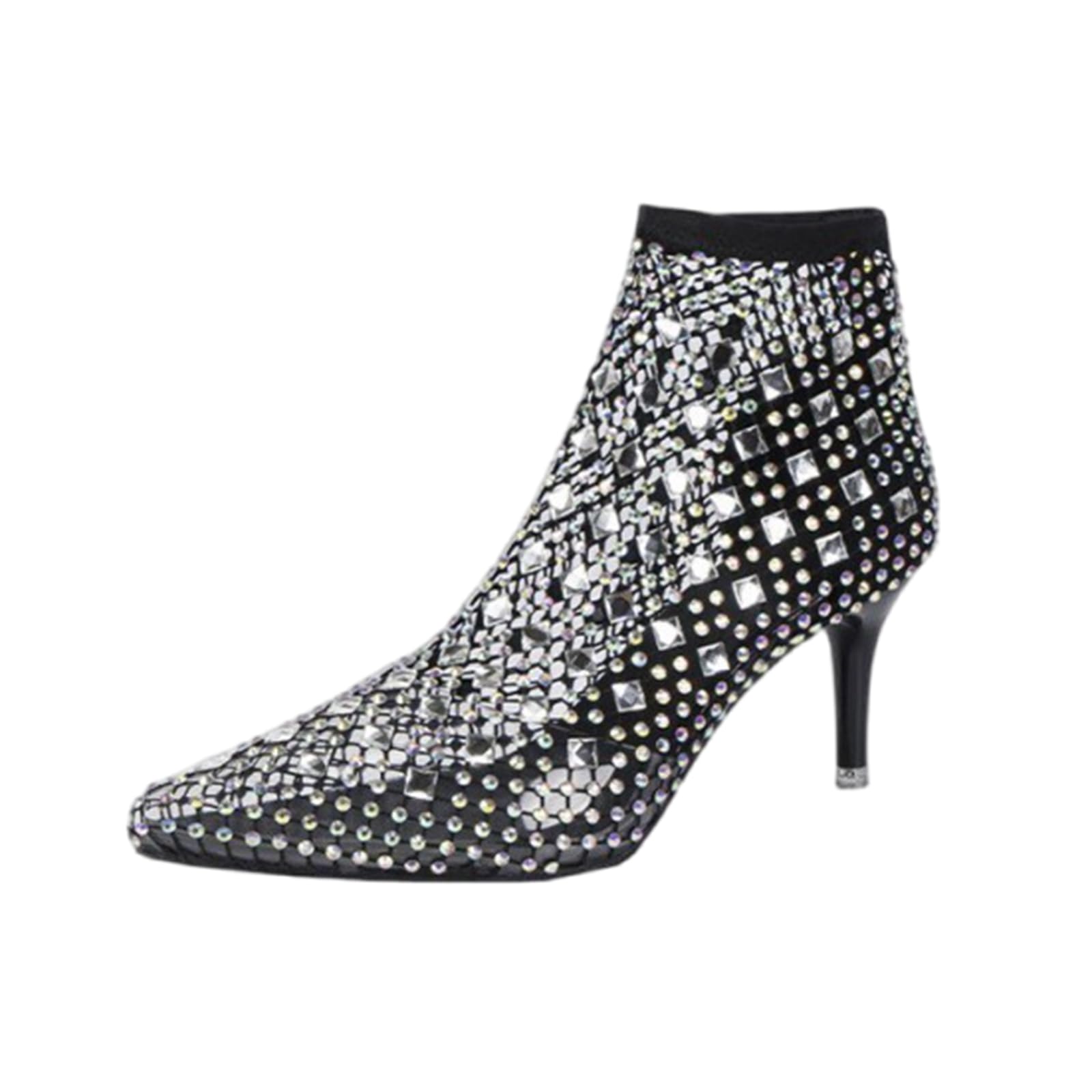 Damen Latein Salsa Tanzstiefel,Damen-Ballsaal-Tanzstiefel,Leistung AbsäTze Tanzstiefel,Damen Latein Tanzstiefel,Tanzstiefel Latein Damen Salsa Ballsaal Leistung Satin Strass Tanzstiefel