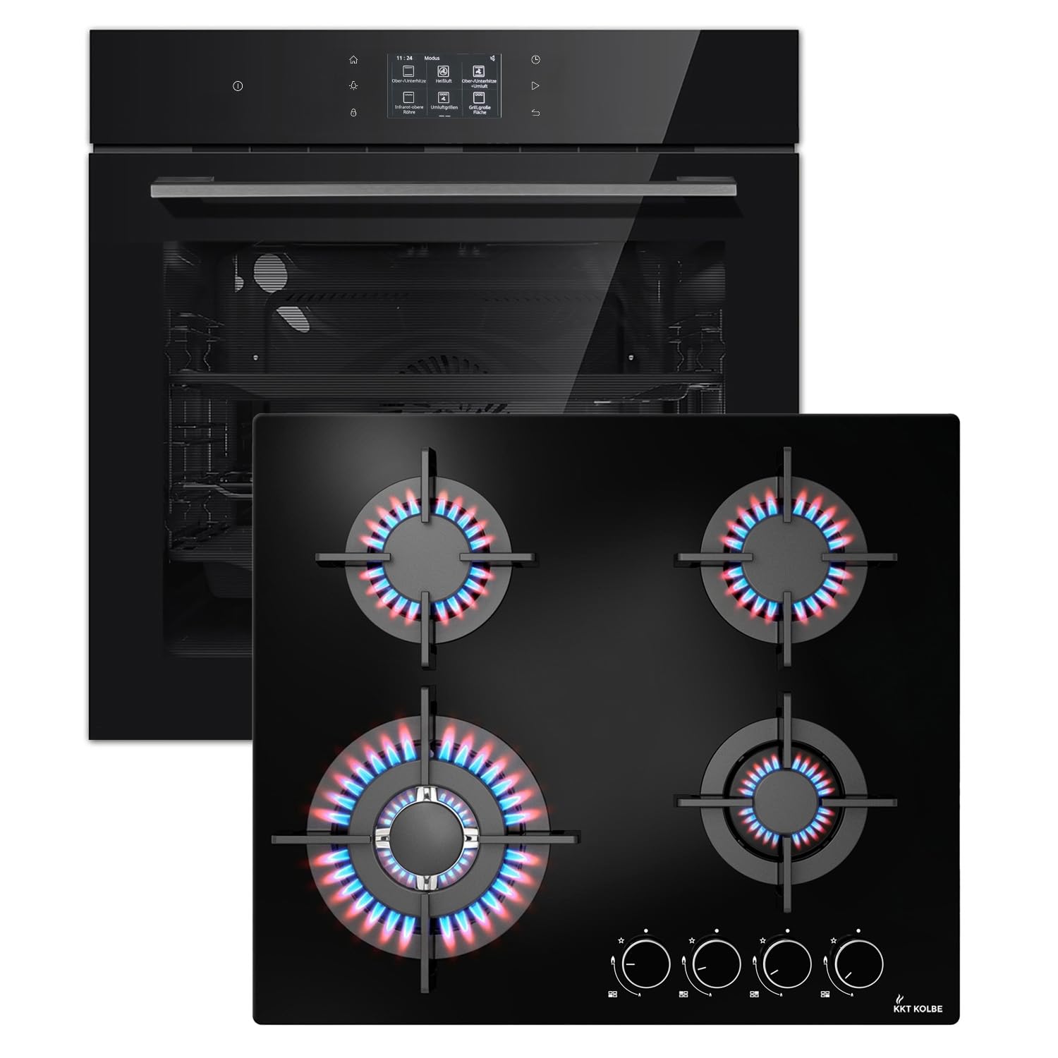KKT KOLBE Set forno e piano a gas SET8017TFTG604G, 60 cm nero