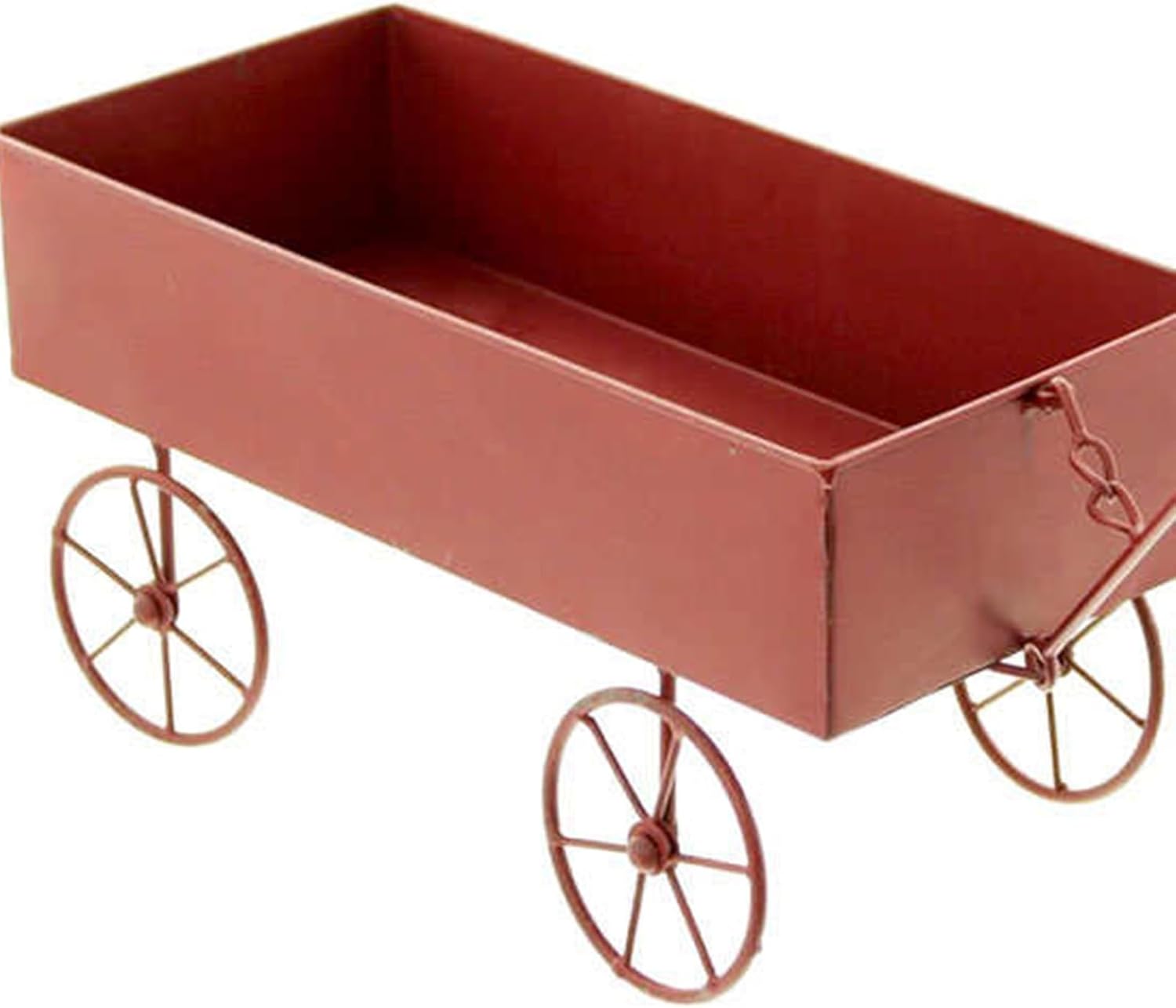 Beach Wagon, Red Garden Cart, Iron Garden Courtyard Gardening Decoration, Succulent Green Plant Small Wheelbarrow, for Camping/Picnic(45.2x23.2/115x59cm)
