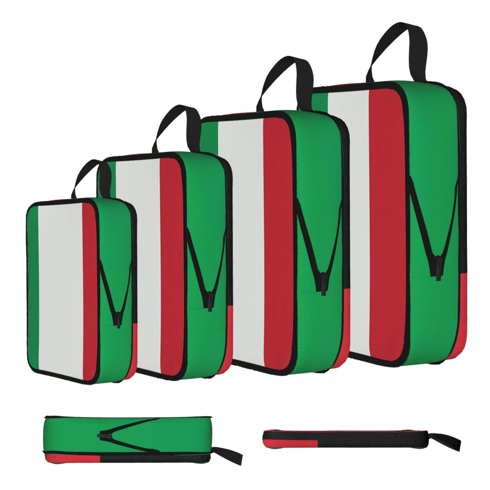 italy flag Compression Packing Cubes 4 Piece Set
