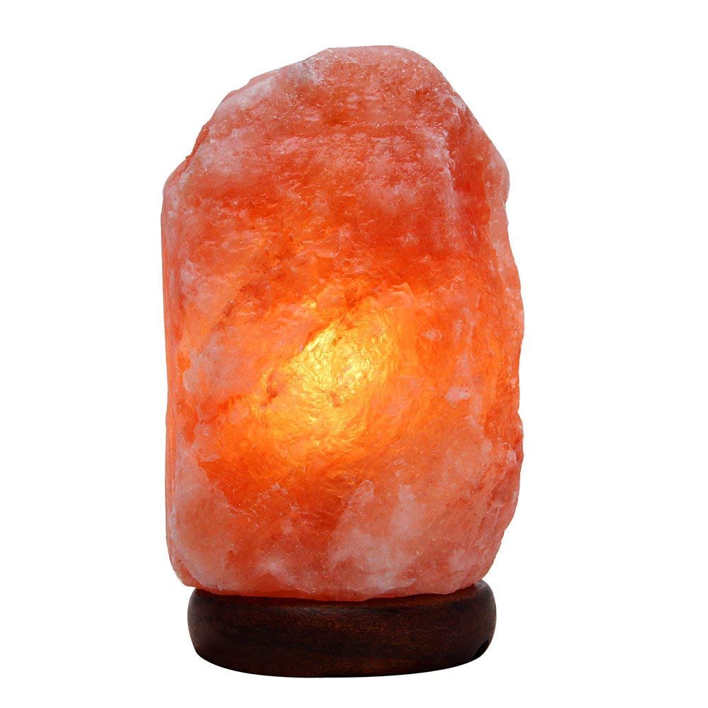 ONEX Himalayan Natural Salt Lamp (5-7kg) with UK Standard Switch All Natural and Handcrafted with Wooden Base