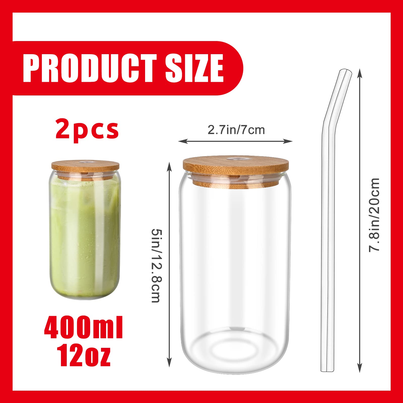 Juego De 2 Vasos Con Tapa A Prueba De Salpicaduras Y Pajita, Reutilizables, Vasos De Té De Burbujas, Vasos Para Bebidas, Batidos, Vasos De Cóctel, 730