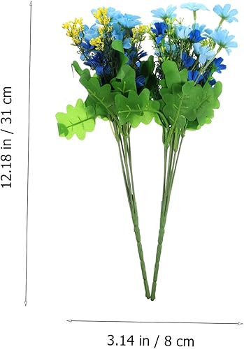 Miniatura 2 de ARTIBETTER 10 ramos de primavera artificiales de seda de margaritas africanas sintéticas, accesorios para fotos, plantas artificiales para