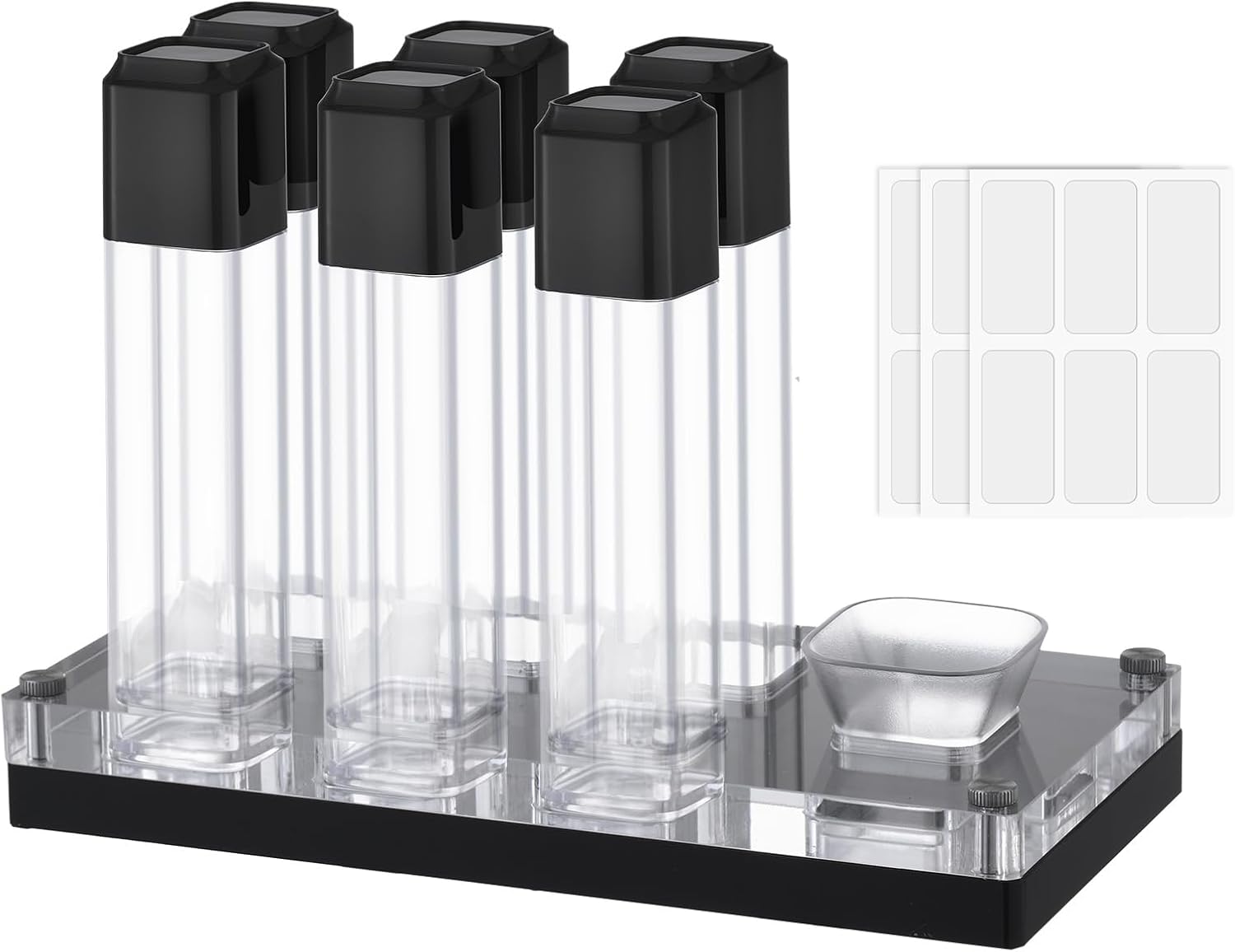 Coffee Bean Storage Dosing Tube: Single Espresso Dosing Containers - Small Airtight Canister Holder with Display Stand - Large