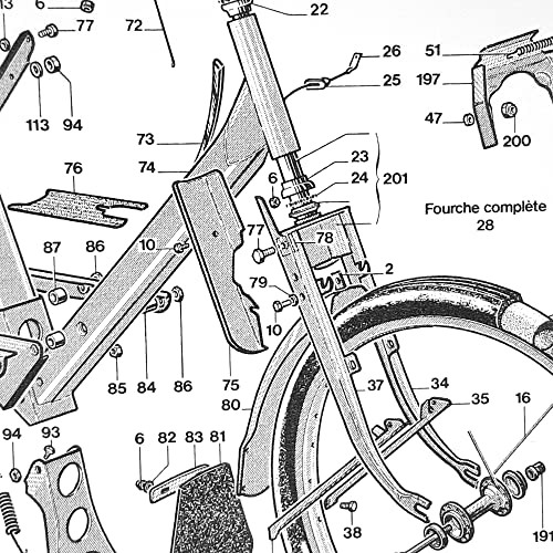 cyclingcolors Nomenklatur solex 3800 400x300mm Teile ersatzteile Plakat Fahrrad Moped Vintage Oldtimer