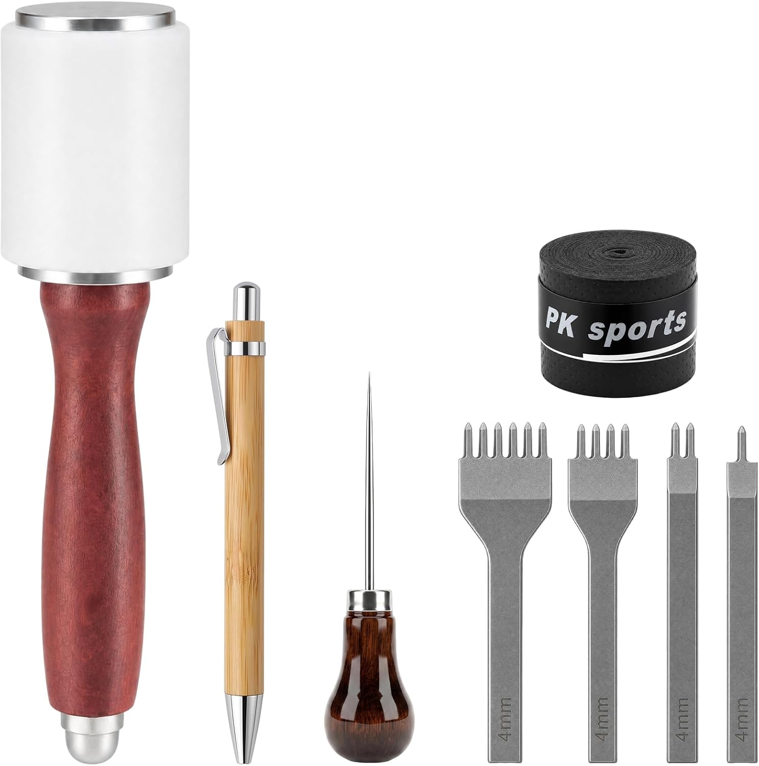 XIEJ Leather Stitching Punch Set with Leather Mallet