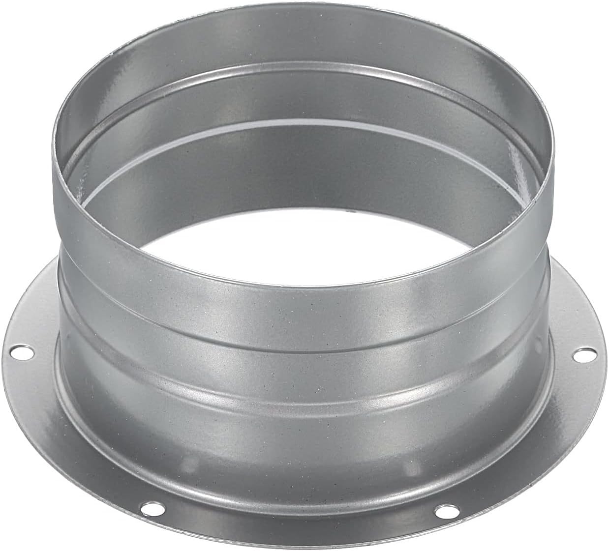 Duct Connector Galvanized Metal Pipe/Hose Flange for Heating Cooling Ventilation System (Gray/6inch)