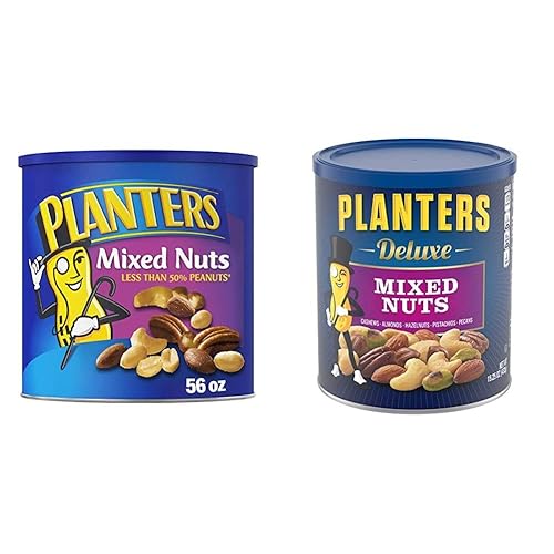 PLANTERS Nueces mixtas saladas y nueces mixtas saladas de lujo PLANTERS | Snacks para fiestas, proteínas a base de plantas