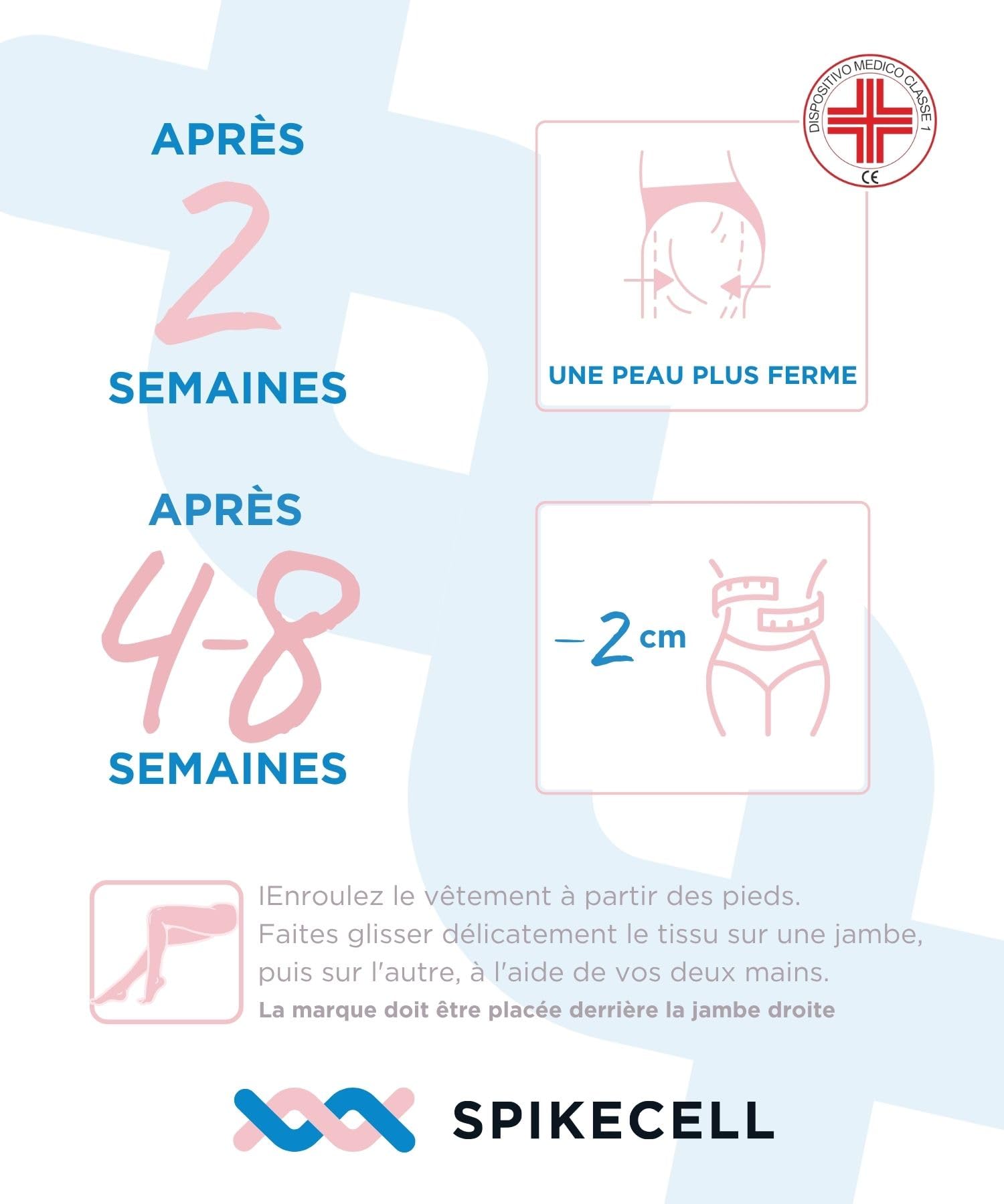 SPIKECELL Legging Anti Cellulite Femme èlectromagnétothérapie - Drainage Lymphatique Jambes, Réactive la Microcirculation, Dispositif Médical Déductible - Made in Italy