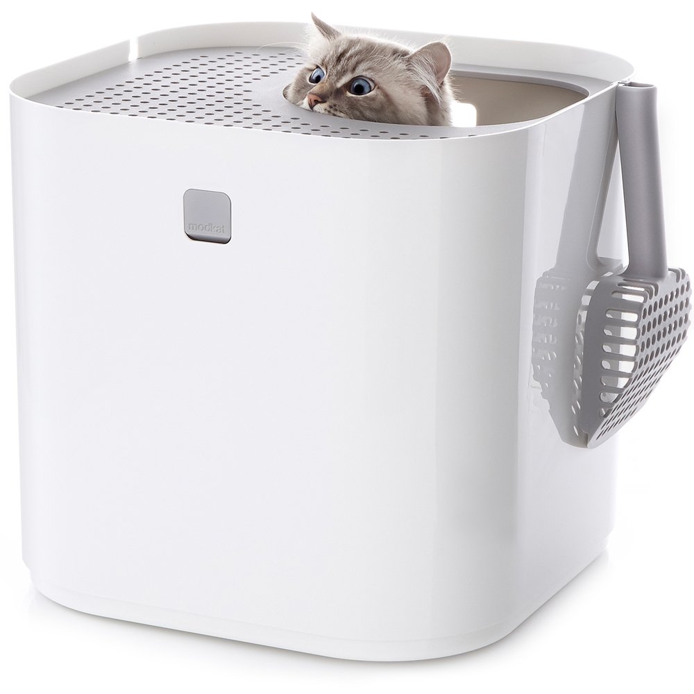 Modkat Litter Box, Looks Great, Reduces Litter Tracking, Includes Scoop and Reusable Liner