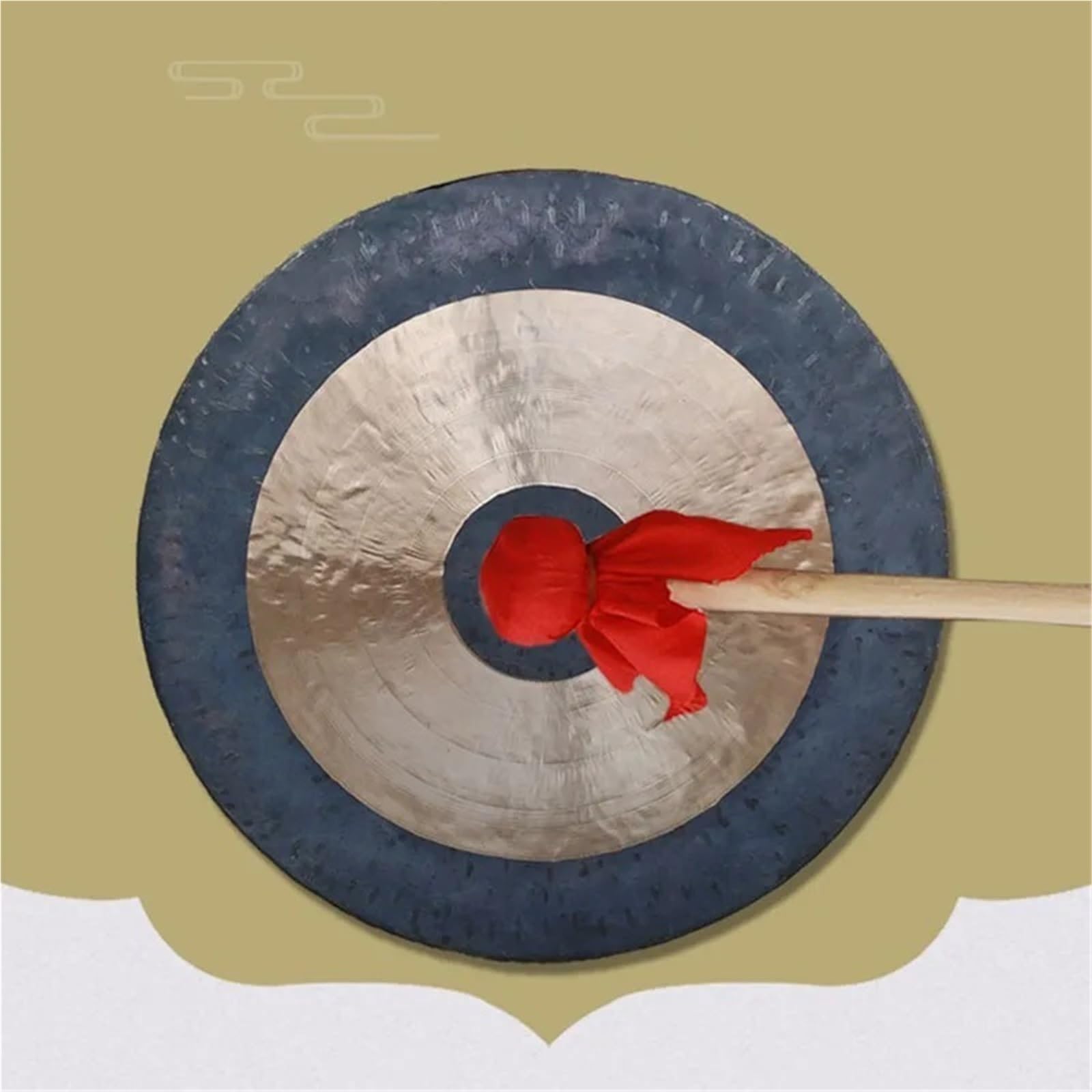 Gongs y platillos portátiles, Instrumento de percusión cobre, platillo Gong manual con mazo, varios tamaños, 20-36 CM(20CM)
