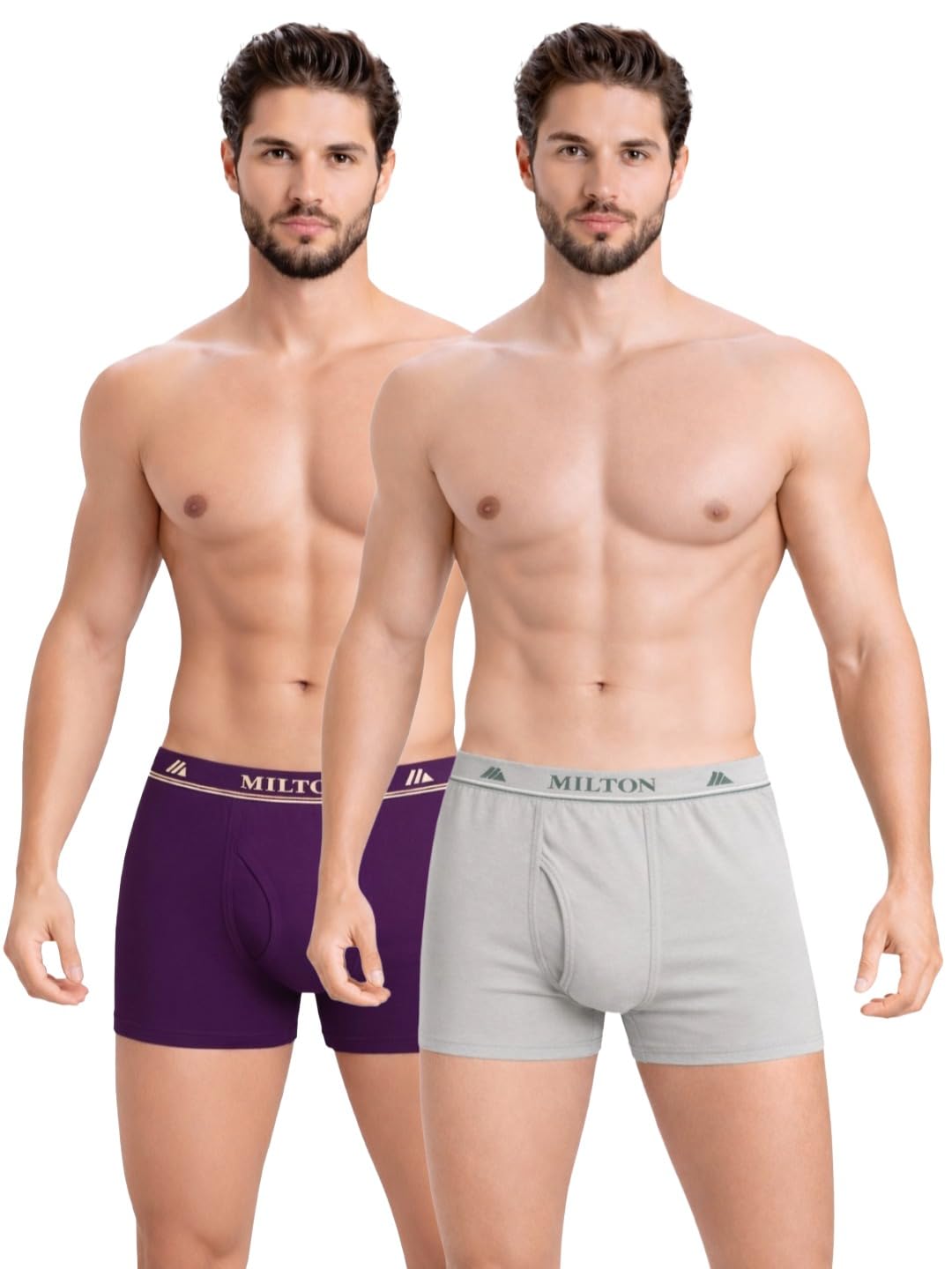 Mens Pure Cotton Trunks Pack of 2 | Soft Breathable Boxer Briefs | Comfortable Stretchable Innerwear | Outer Elastic Waistband | Lightweight Underwear | Colors May Vary-picture-16