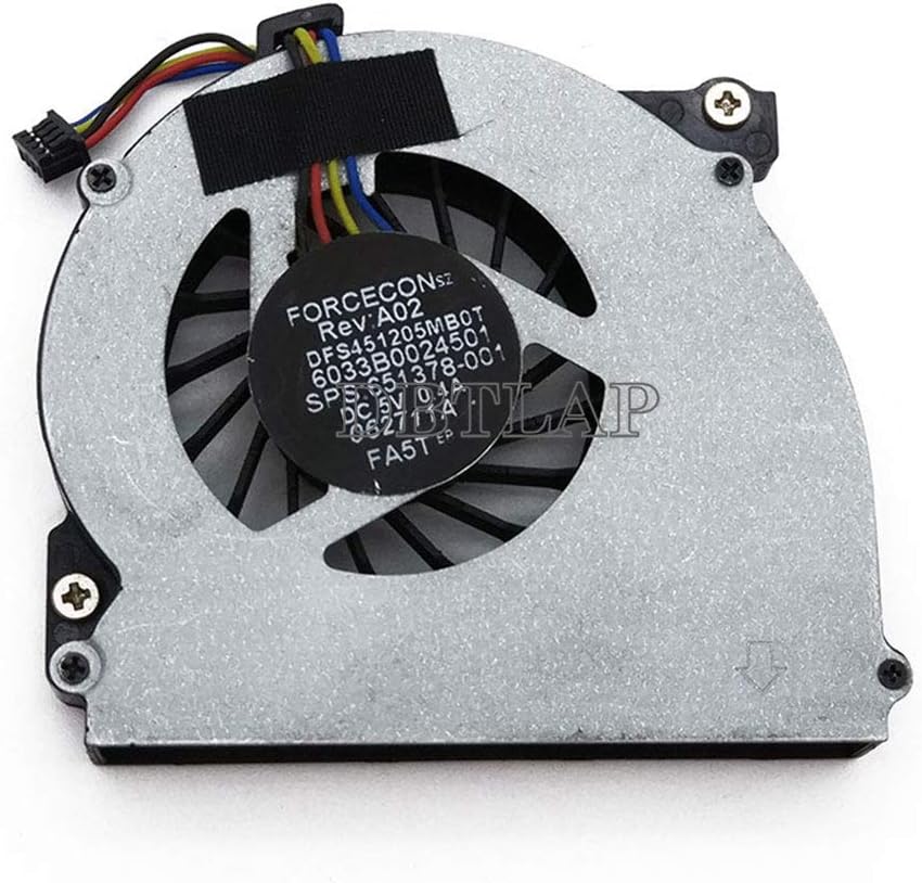 DBTLAP Ventilador de la CPU del Ordenador portátil para HP EliteBook 2560 2570 2560p 2570p MF60090V1-C130-S9A 651378-001 DFS451205MB0T FA5T 6033B0024501 MF60120V1-C230-S9A