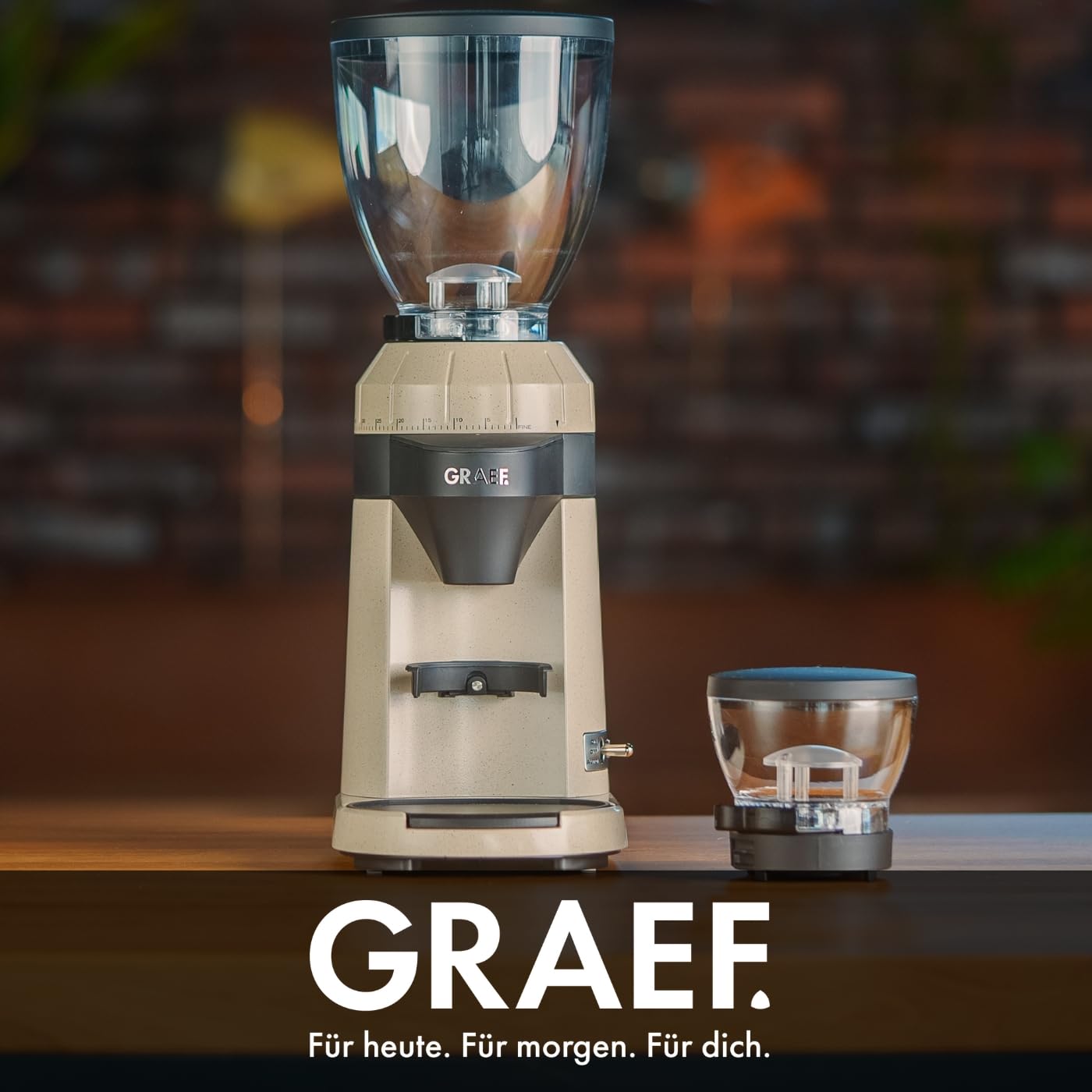 GRAEF Macinacaffè elettrico EliteGrindX CM8011, macinacaffè a cono in acciaio inox, macinacaffè portafiltro, illuminazione a LED, macinatura pulita, 128 watt