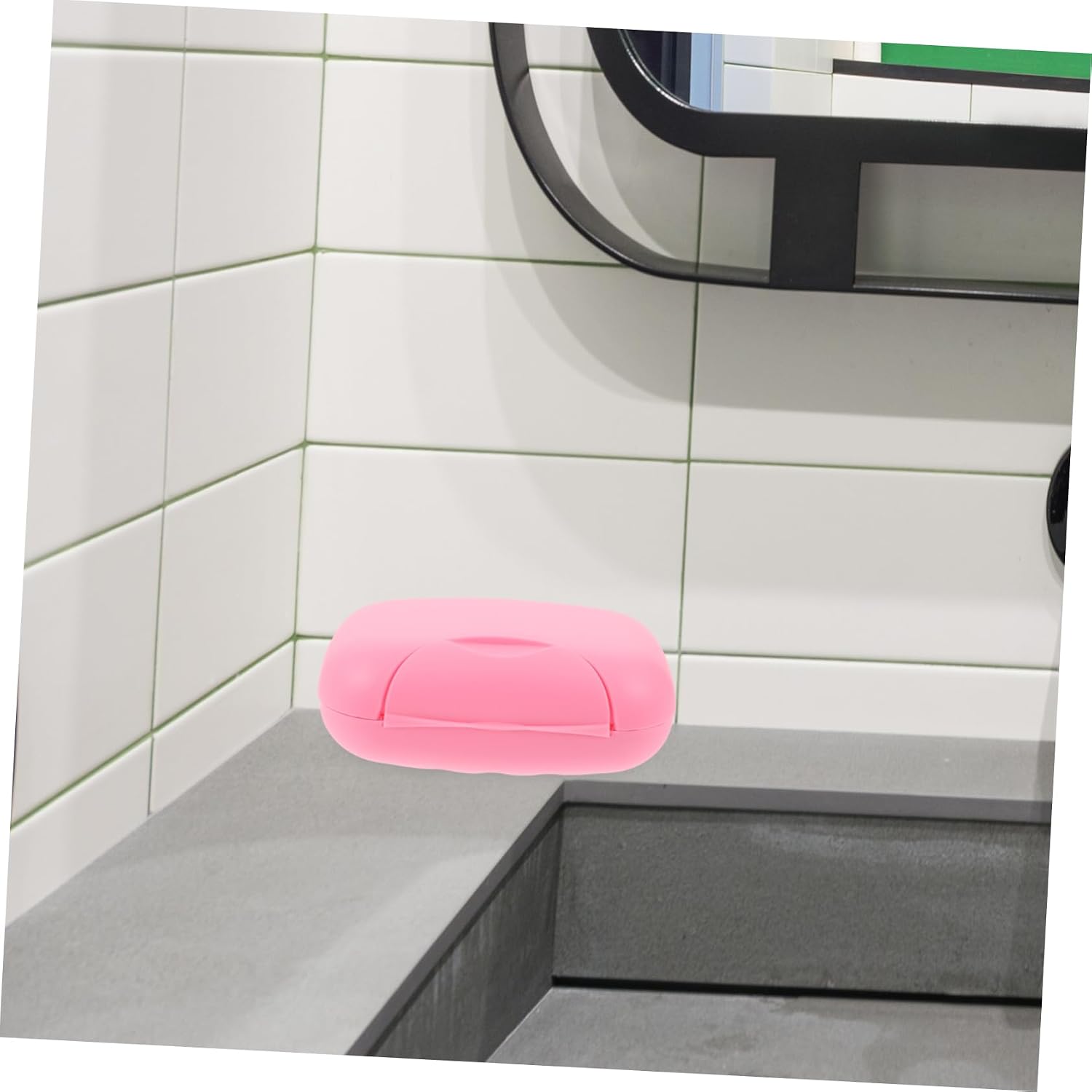 Cabilock Portable Large Soap Box with Lock Leakproof Soap Holder Container for Travel Hiking Camping Lightweight Sealed Case Pink