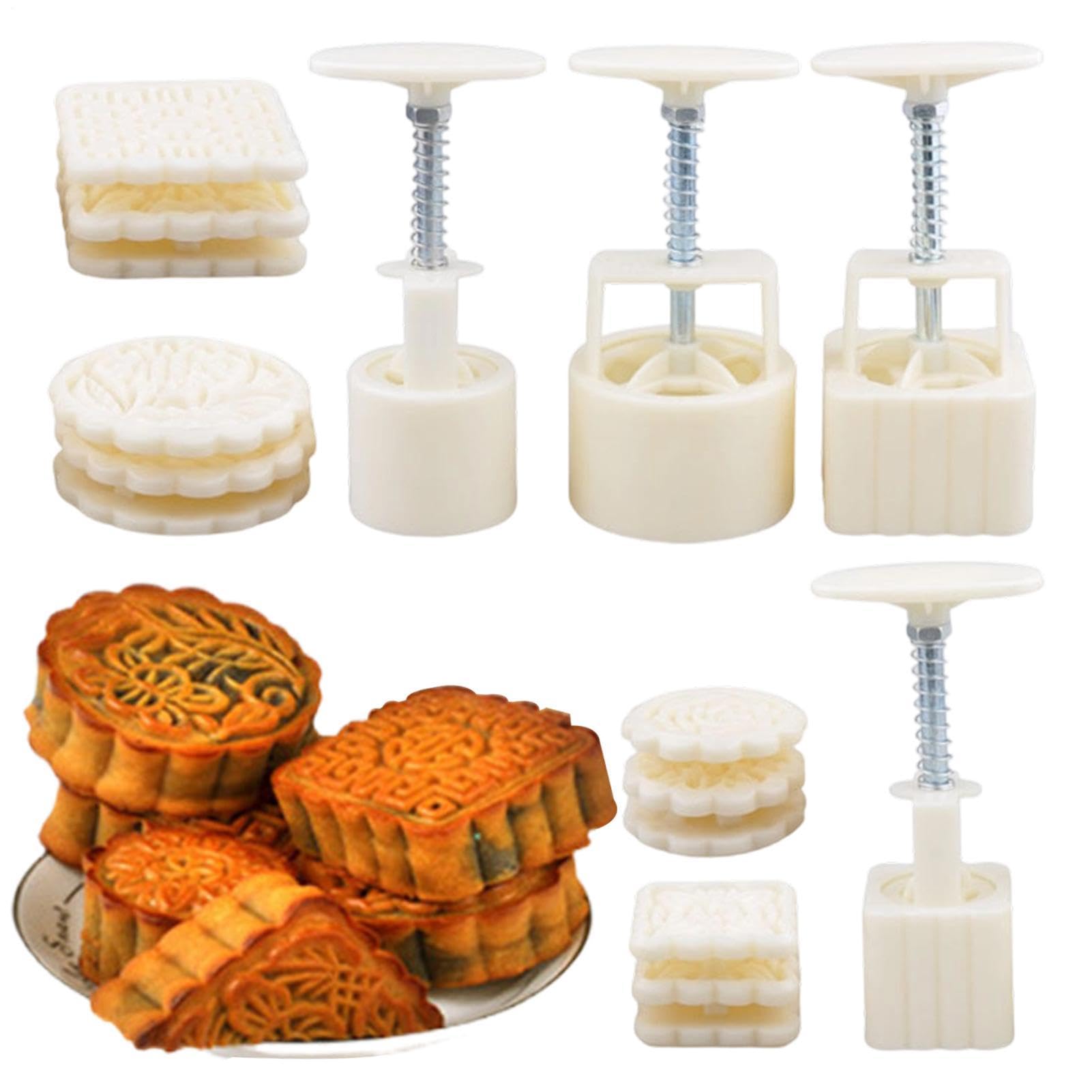 Moule à Gâteau de Lune 4 Pièces Alimentaire DIY avec Motifs